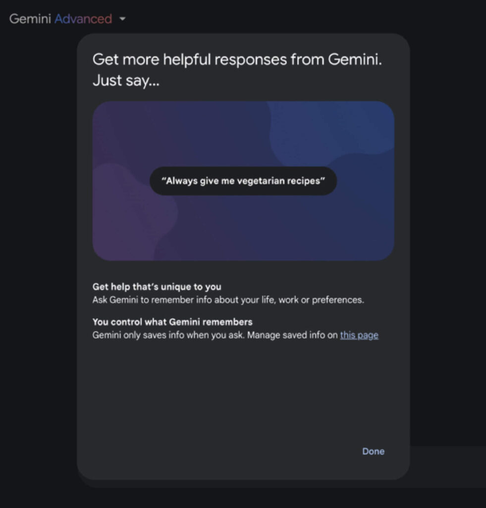 Чат-бот Gemini від Google отримав функцію запам’ятовування