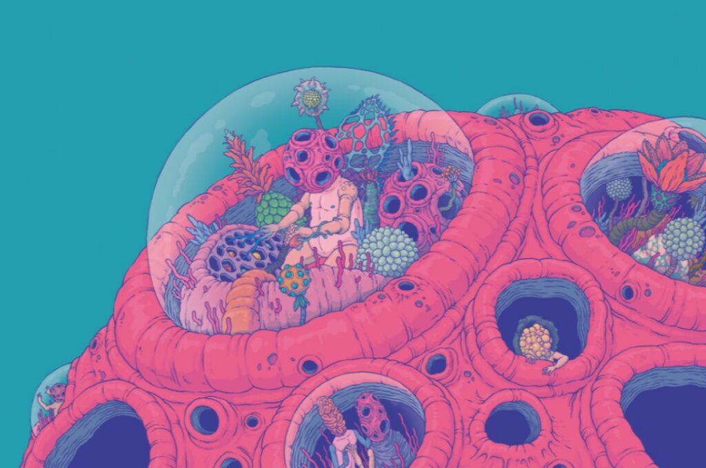 Санго Банг (Південна Корея, народився 1991), Космічний корабель, 2018. Цифровий друк